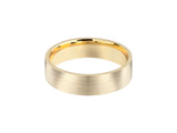 Brushed gold wedding band for jewelry collection