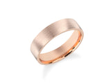 Rose gold brushed wedding band jewelry for sale