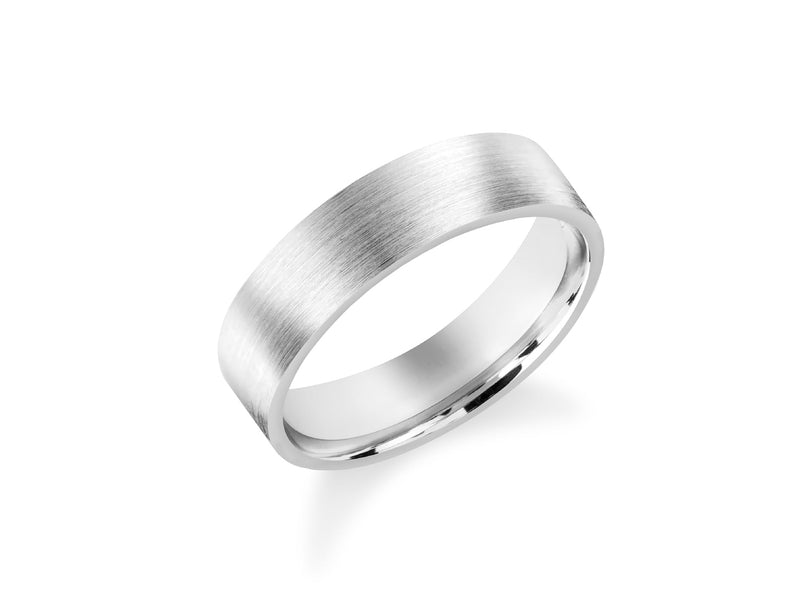 Brushed silver band ring, elegant jewelry for any occasion