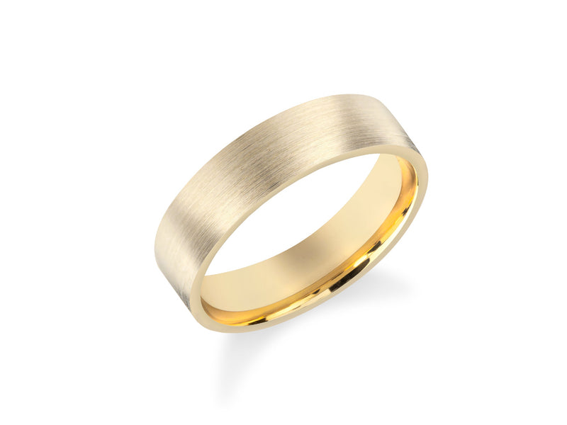 Brushed gold wedding band, fine jewelry for your special day