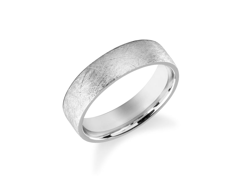 Brushed silver ring, modern jewelry design, fine craftsmanship
