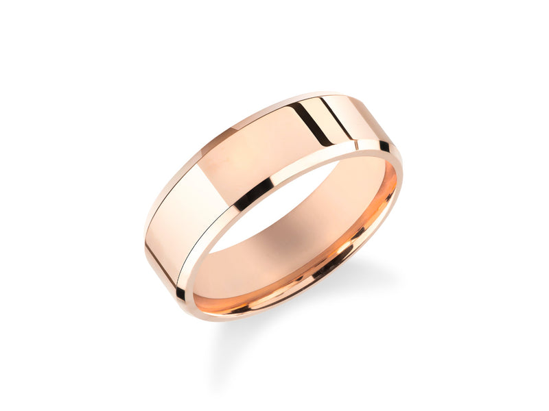 Rose gold wedding band, modern jewelry, luxury ring