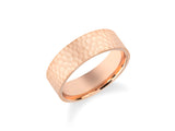 Rose gold hammered band ring jewelry