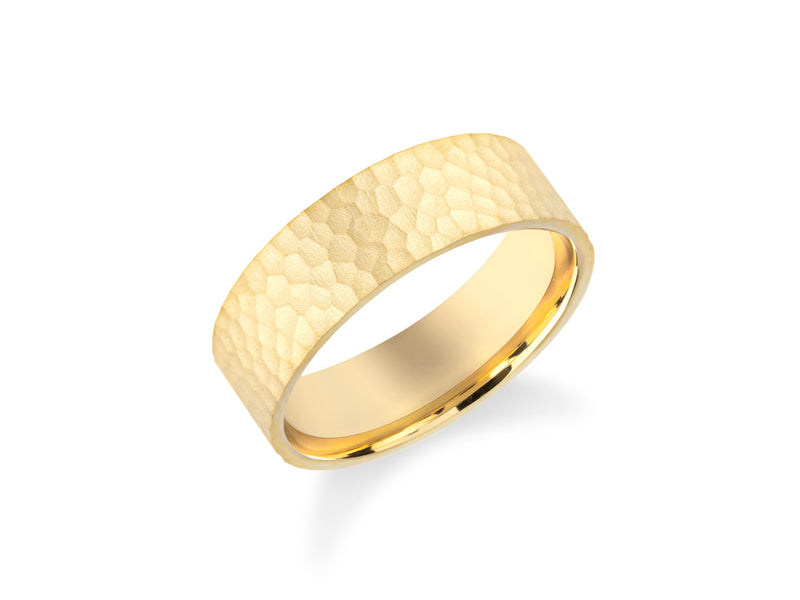 Textured gold wedding band, jewelry, engagement ring