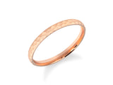 Rose gold hammered band ring jewelry