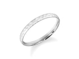 Hammered silver band ring, elegant jewelry for her