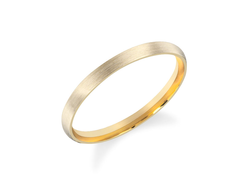 Brushed gold wedding band, fine jewelry for your special day