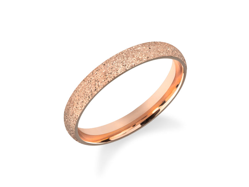 Rose gold textured band ring jewelry