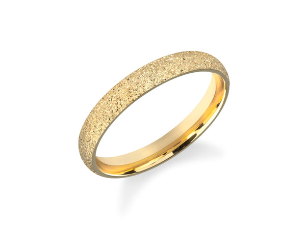 Textured gold wedding band from jewelry firm