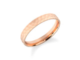Rose gold hammered band ring jewelry