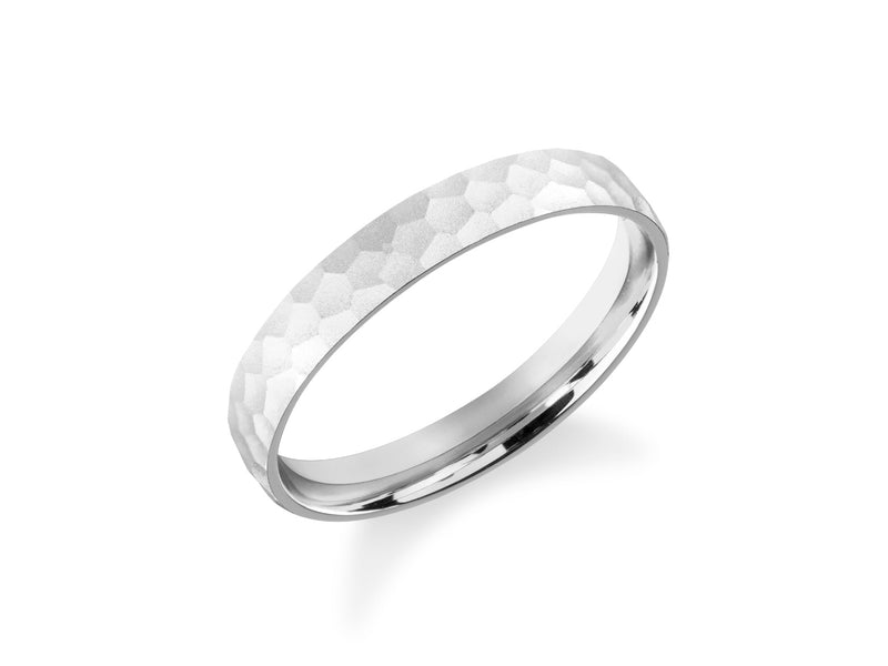 Hammered silver ring, fine jewelry, wedding band, engagement ring