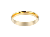 Brushed gold wedding band jewelry from a jewelry company
