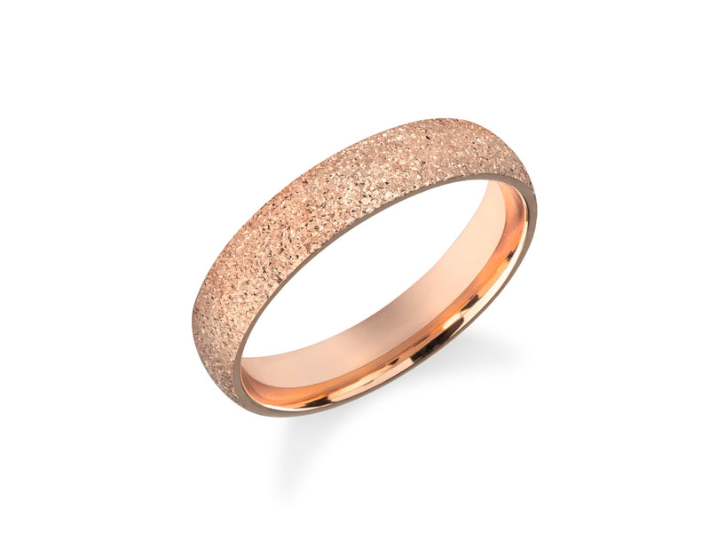 Rose gold textured wedding band jewelry