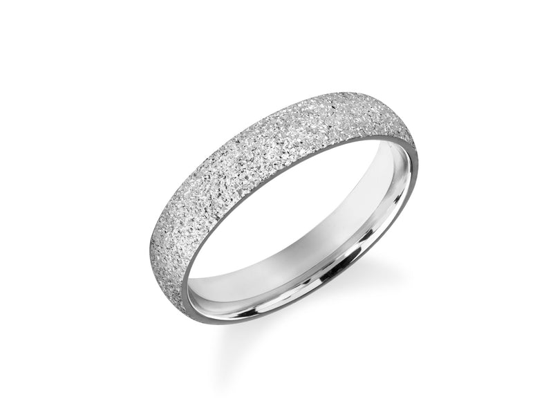 Textured silver band ring from jewelry collection