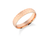 Rose gold hammered wedding band jewelry