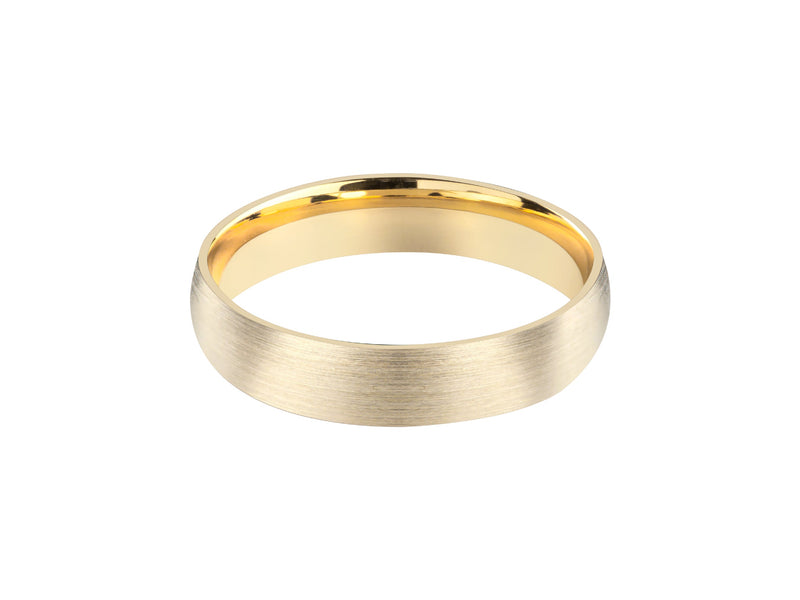 Brushed gold wedding band, jewelry, fine craftsmanship