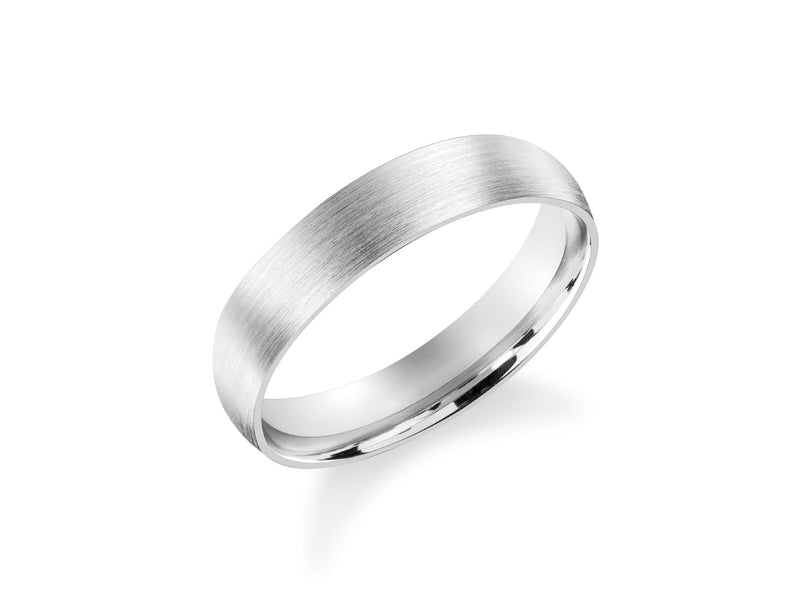 Brushed platinum wedding band, fine jewelry for him and her
