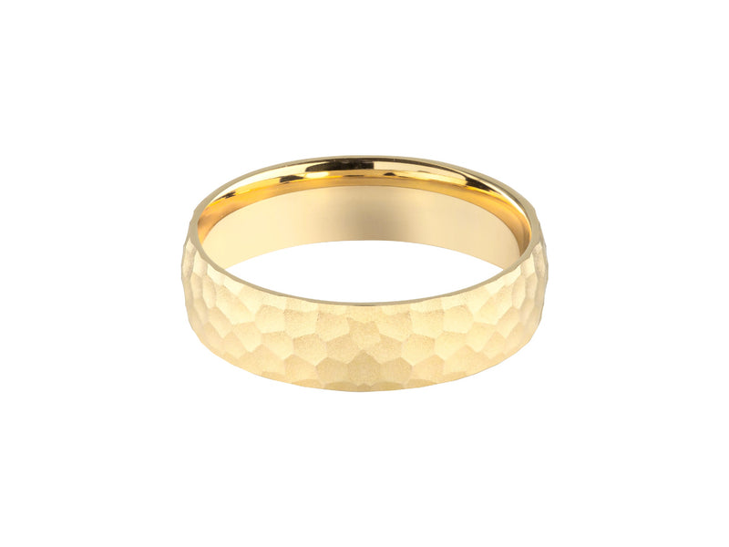 Hammered gold wedding band, luxury jewelry, engagement ring