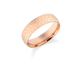 Rose gold hammered wedding band jewelry