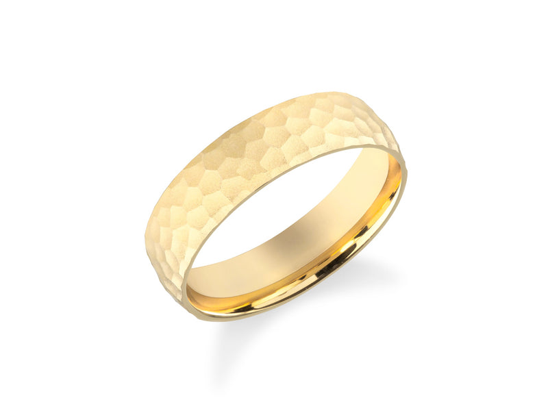 Hammered gold wedding band, elegant jewelry for your special day