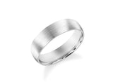 Brushed silver wedding band, elegant jewelry for your special day