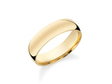 Gold wedding band jewelry, classic design, polished finish