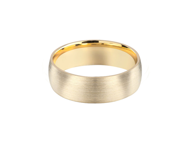 Brushed gold wedding band, jewelry, fine craftsmanship