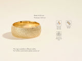 Textured gold ring, available in white, rose, yellow gold, 14k/18k