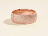 Textured rose gold ring for jewelry collection