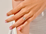 Diamond engagement ring on a woman's hand