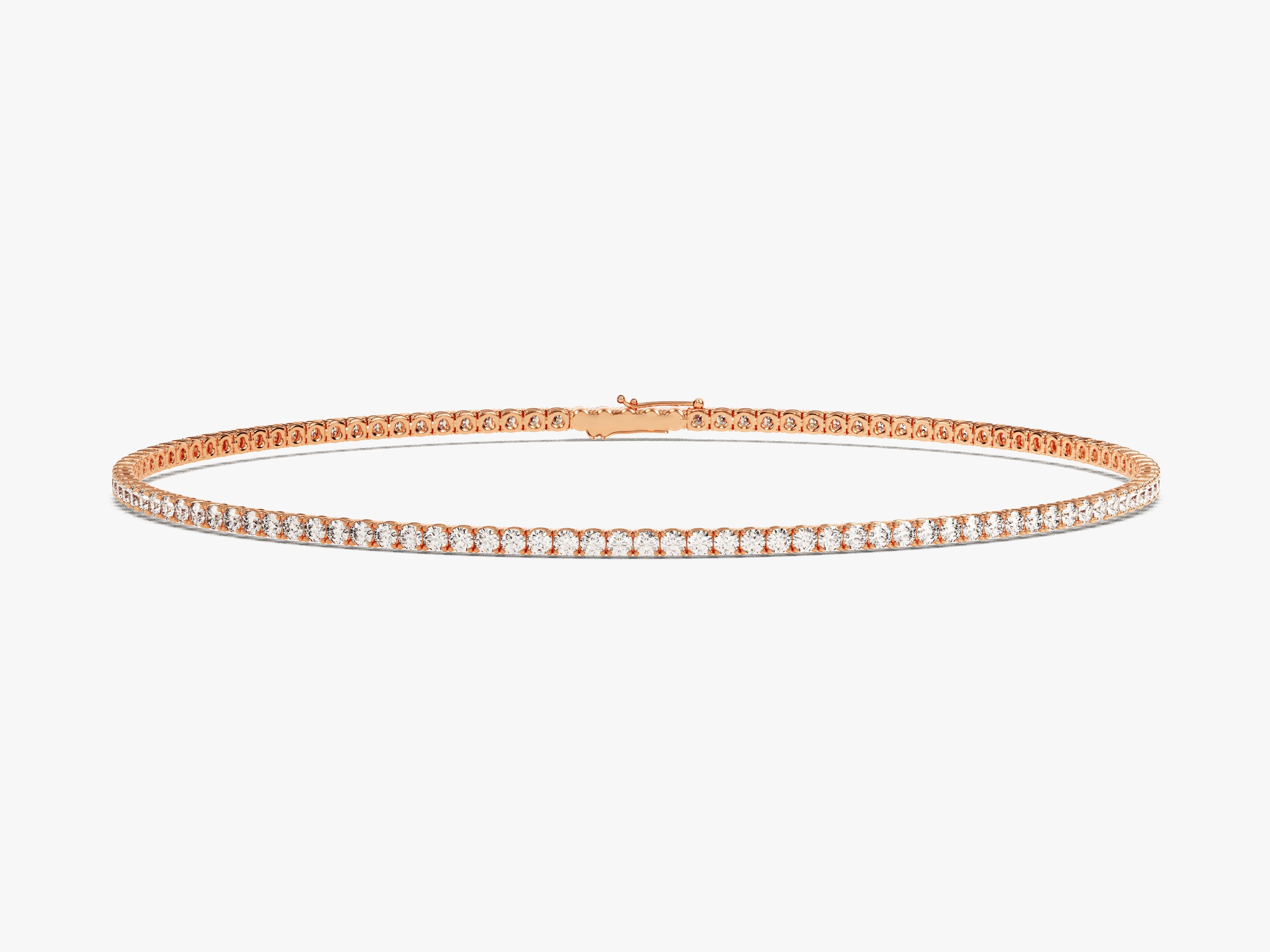 Rose gold diamond tennis bracelet fine jewelry