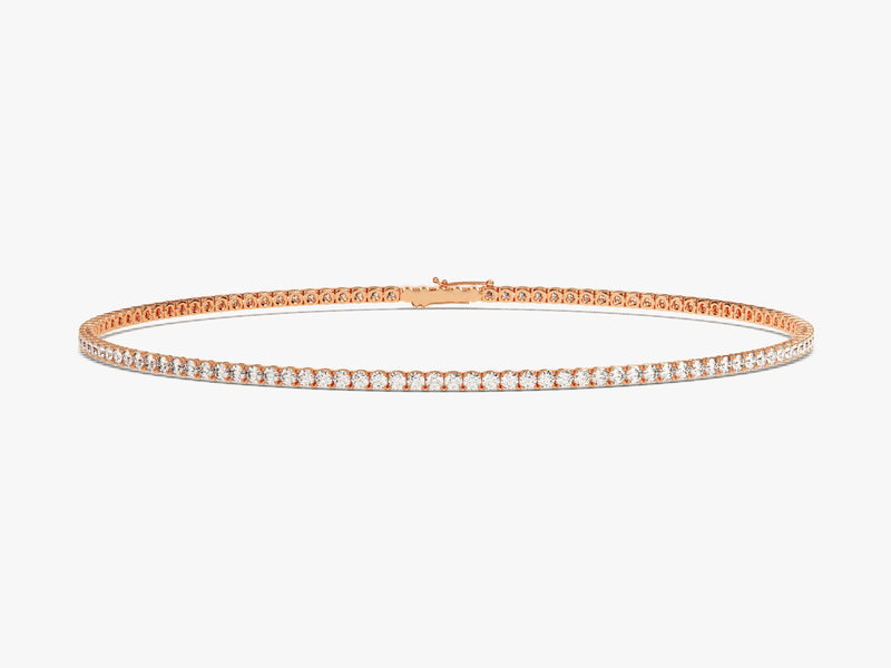 Rose gold diamond tennis bracelet fine jewelry