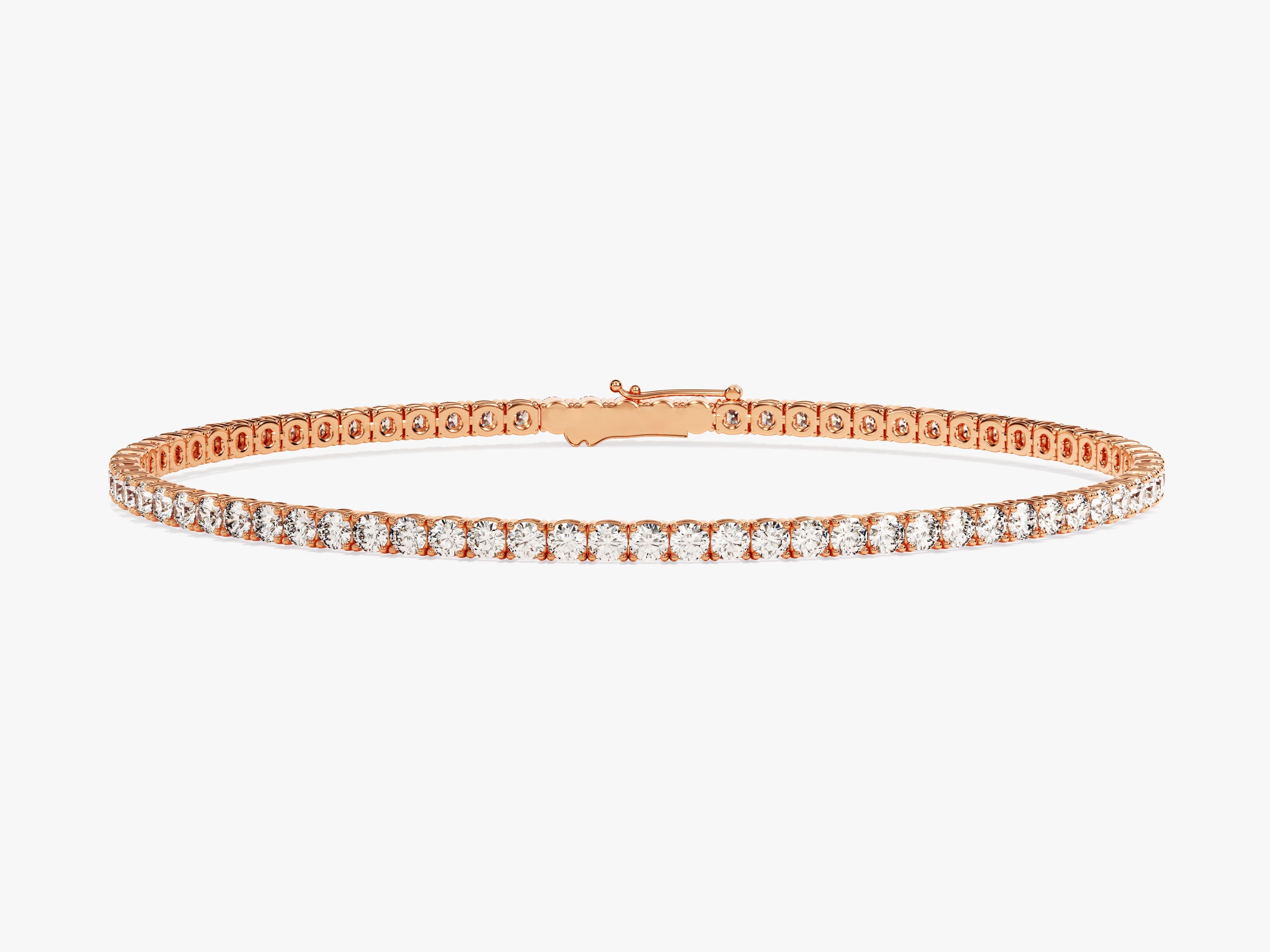 Rose gold diamond tennis bracelet fine jewelry