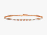 Rose gold diamond tennis bracelet fine jewelry