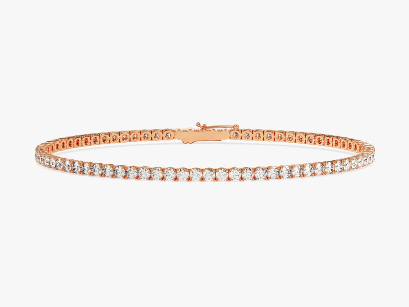 Rose gold diamond tennis bracelet fine jewelry
