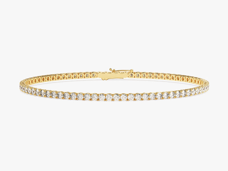 Gold diamond tennis bracelet fine jewelry