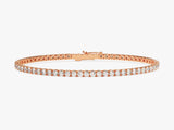 Rose gold diamond tennis bracelet jewelry