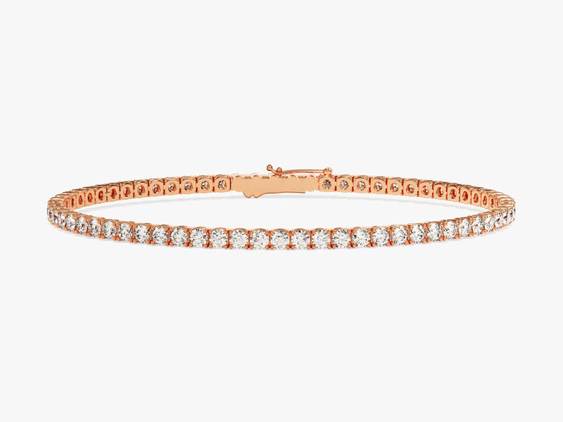 Rose gold diamond tennis bracelet jewelry