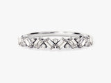 Diamond baguette and round cut eternity ring