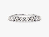 Diamond baguette and round cut eternity ring for jewelry