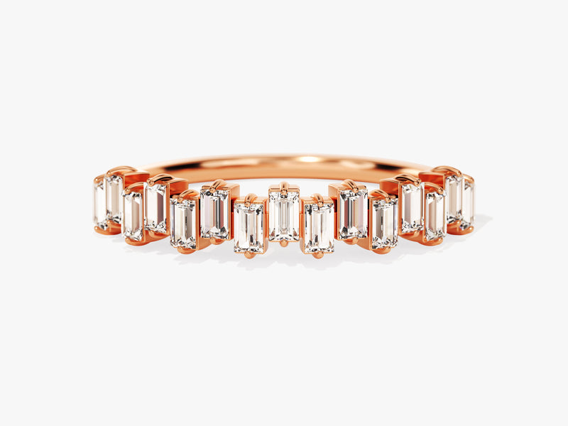 Rose gold baguette diamond eternity ring