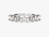 Diamond baguette band ring, elegant jewelry for women