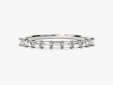 Diamond baguette eternity ring, fine jewelry, elegant wedding band