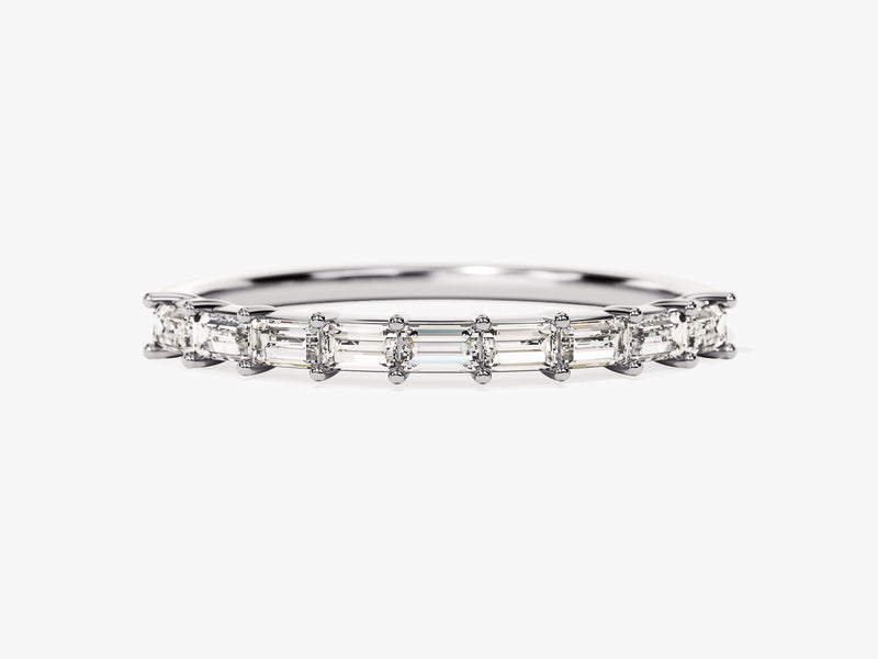 Diamond baguette eternity ring, fine jewelry for her