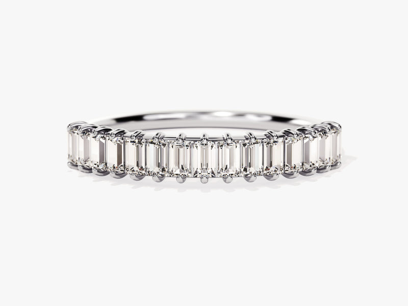 Diamond baguette eternity band ring, fine jewelry