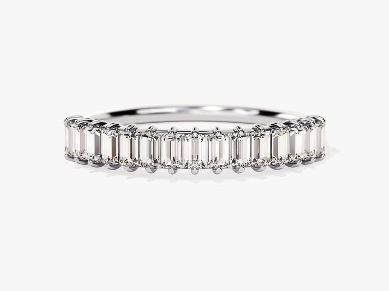Diamond baguette eternity band ring for jewelry