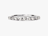 Diamond marquise and round cut eternity band ring for jewelry company