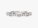 Diamond marquise and round cut eternity band ring