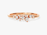 Rose gold diamond cluster ring for jewelry lovers
