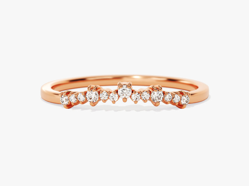 Rose gold diamond cluster ring for jewelry company